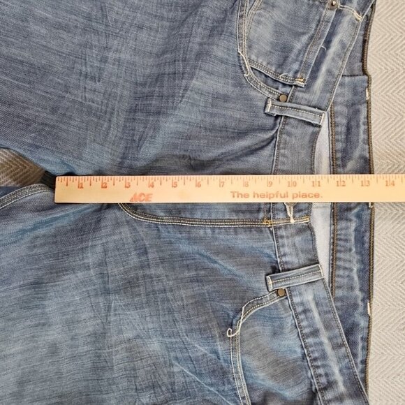 Levis 514 Jeans Men 38x30 Silver Blue Slim Straight Flap Pocket Denim Pants VTG - Picture 5 of 16
